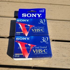 Sony Blue VHS-C Camcorder Tapes